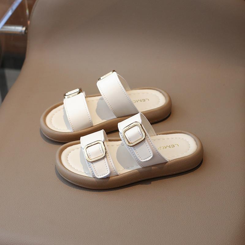 Fashion Kid Shoes New Versatile Comfort Slippers Soft Soled Non Slip Casual Girl Shoes Stylish Comfort Wear Thick Soled Sandals