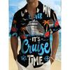 Camicia Hawaiana Tropicale da Uomo Vestibilità Larga Traspirante Abbigliamento Casual da Spiaggia