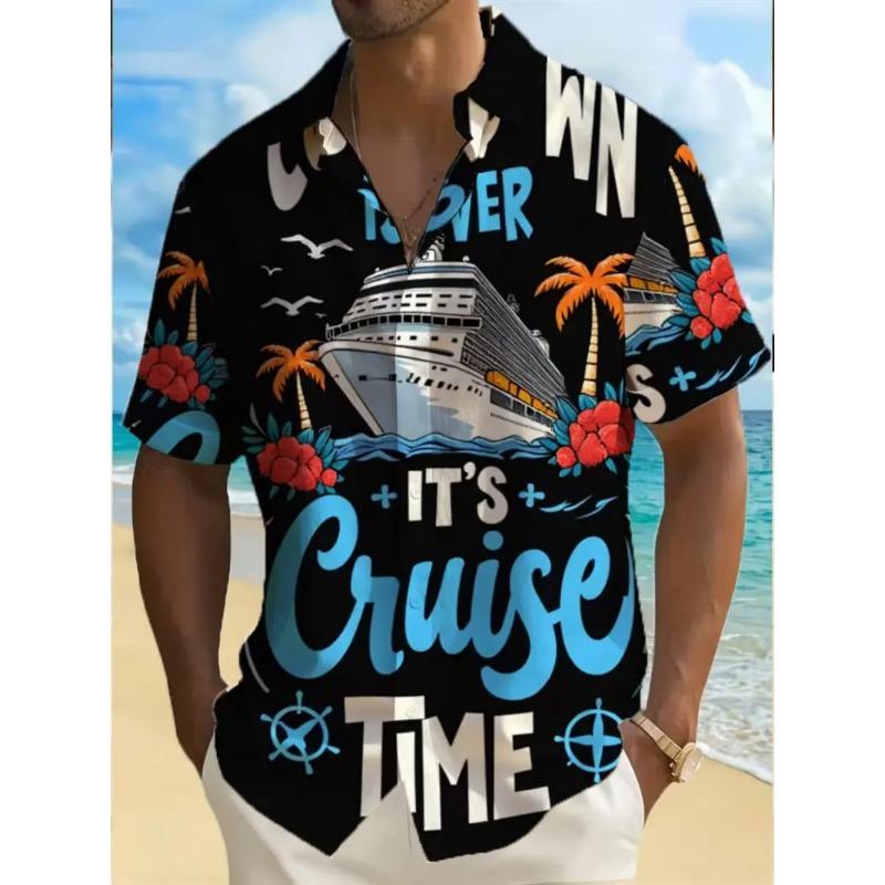 Camicia Hawaiana Tropicale da Uomo Vestibilità Larga Traspirante Abbigliamento Casual da Spiaggia