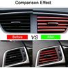 10 Pcs Car Air Vent Grille Decoration Trim Sticker U Style Air Conditioner Outlet Decoration Strip Car Decoration