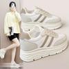 W Platform Leather Shoes Women's Spring New Fashion Versatile Casual Sports Shoes