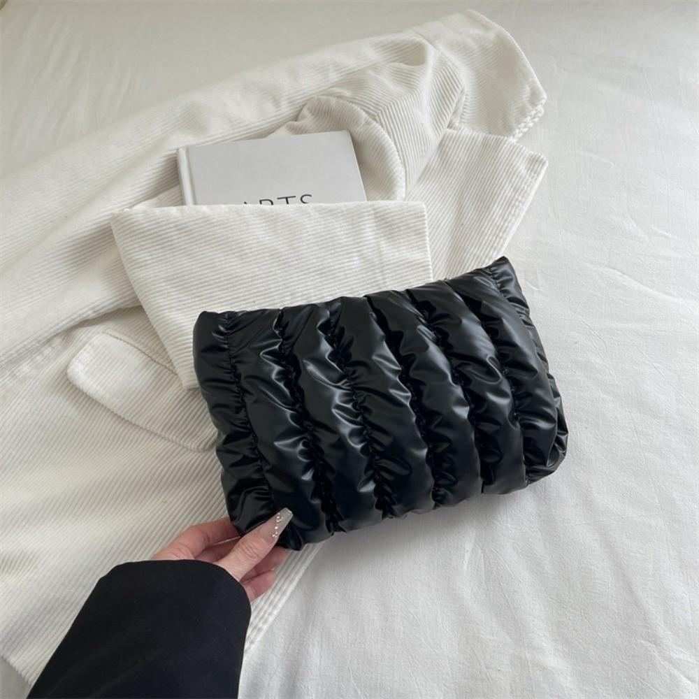 Elegant Puffer Makeup Clutch Purse Space Cotton Toiletry Storage Organizer  Women