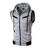 Jamickiki Newest Fashion Outdoor Men's Sleeveless Zipper Tank Top Joggers Vest Hooded Waistcoat Sleeveless Hoodies. 3 Colors