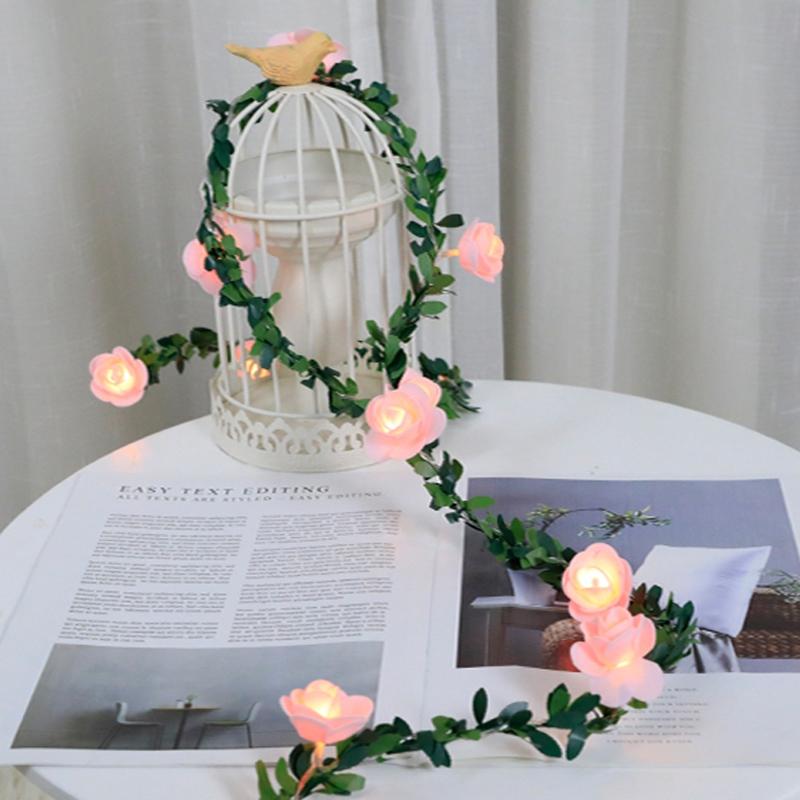 1.5/3M Led String Lights Rose Flower Decorative Garland Fairy Lights Wedding Birthday Party Decorations Home Garden Yard Decor