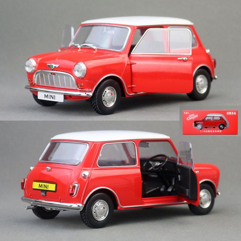 1:18 Morris Mini Minor Cooper 1959 Alloy Classic Old Car Model Diecasts Metal Retro Vehicles Car Model High Simulation Kids Gift