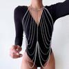 Multilayer Women Body Chain Harness Female Chest Chain Shiny Sexy Accessories Fashion Waist Jewelry Body Decoration