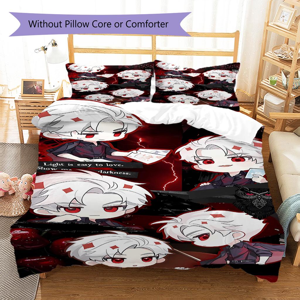Love and Deepspace Sylus Pattern Bedding,Quilt Set Quilt Cover Pillowcase Home Birthday Gift (1 * duvet cover + 2 * pillowcase, without core)