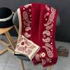 Stile Bohemien Sciarpa Finta Double-Face Ispessita Calda Moda Outdoor Viaggio Ufficio Scialle Avvolgente