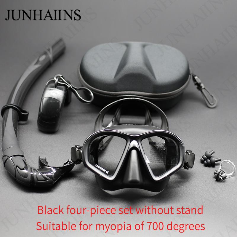 Low Volume Freediving Snorkeling Mask Anti-Fog Tempered Glass Soft Silicone Myopia Available Scuba Diving Goggles for Men Women
