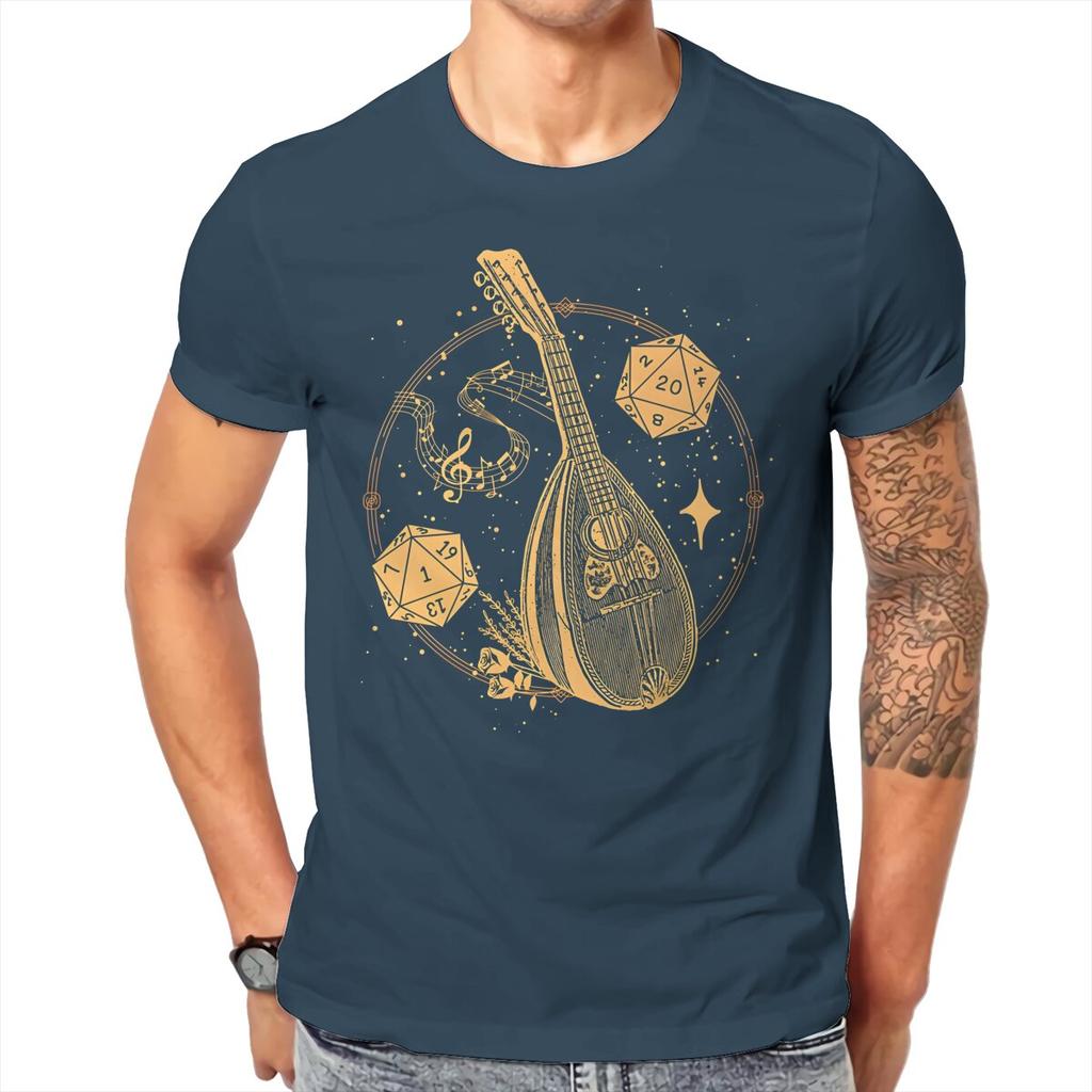 Music InstruUnisext Dice And Tarot Card DND Unisex T Shirt ONeck TShirt Cotton Short Sleeve