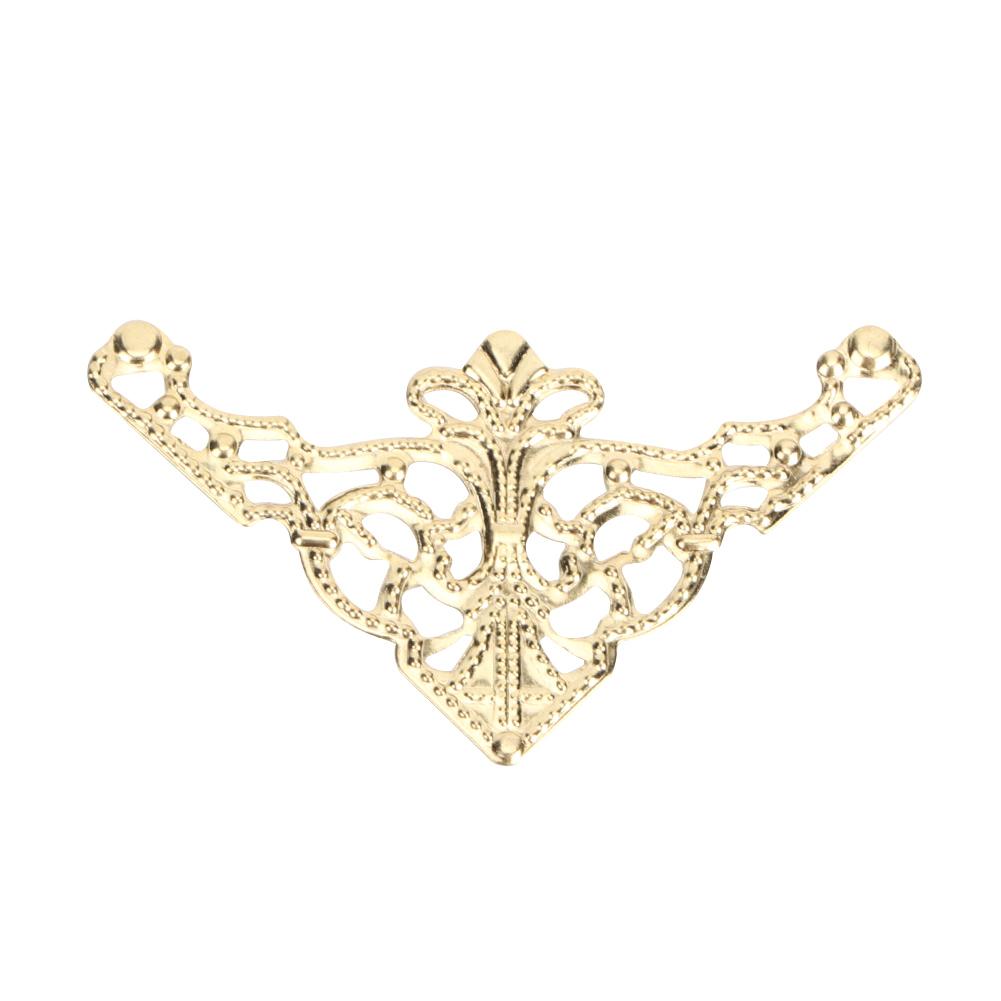 

100PCS Vintage Style Iron Corner Desk Edge Corner Embellishments Decorative(Yellow) жёлтый