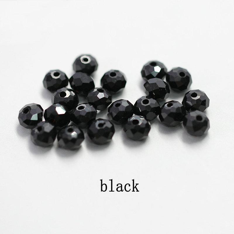 Big Sale 6-8mm Crystal Round Beads Colorful Charms Glass Loose Beads for Jewelry Making Necklace Bracelet Accessories