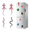 12 Pieces Of Quirky Reptile Refrigerator Stickers With Magnets, Soft Rubber Refrigerator Stickers, Computer Decorations