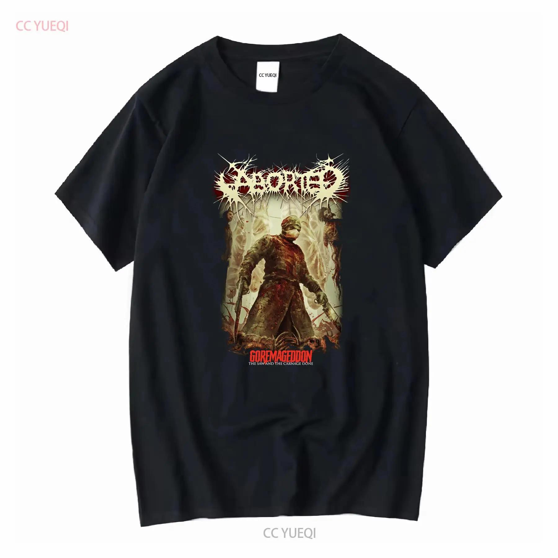 Goremageddon Aborted Band Black T Shirt Cotton All Size long or short sleeves vintage Washed Stretched Soft fashion Slightly S разноцветный