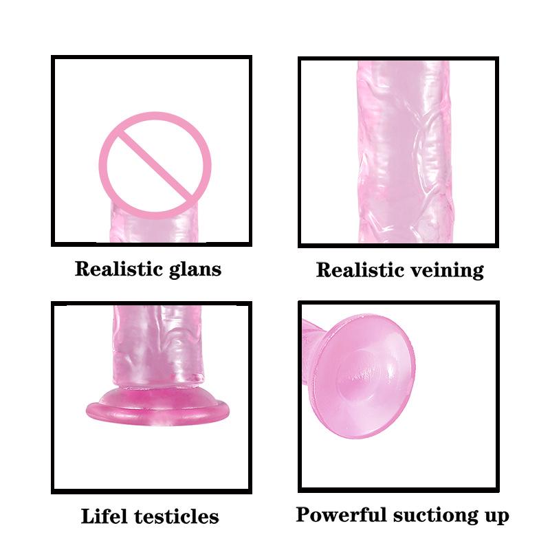 JiuXi Crystal Eggless Realistic Dildo - Large Size Adult Sex Toy for Women