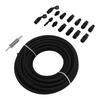 6AN 3 8in Fuel Line Fitting Kit Flexible PTFE Nylon Oil Gas Fitting Hose Fit For LS Swap EFI System