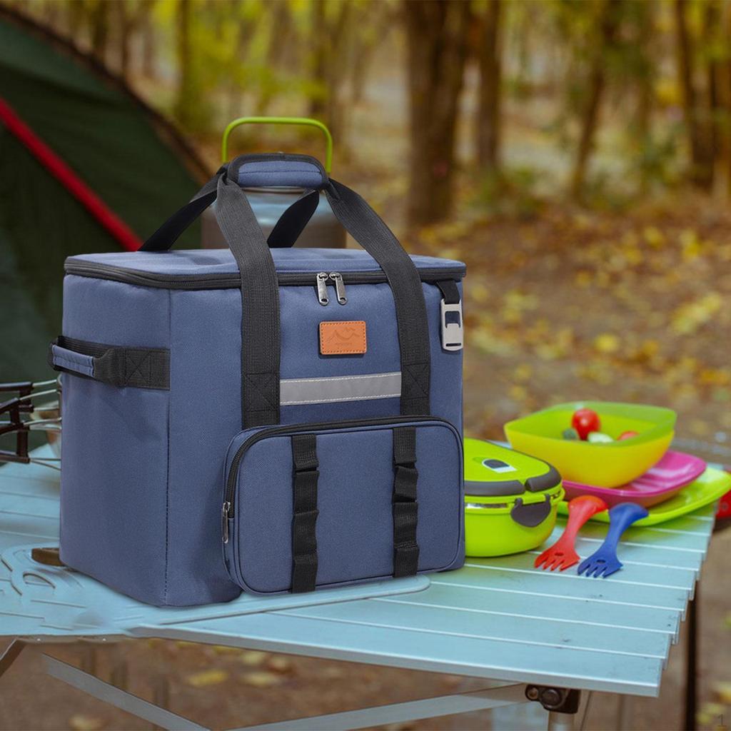 Cooler Bag Lunch Box Zipper Men Women with Bottle Opener Insulated Thermal Tote for