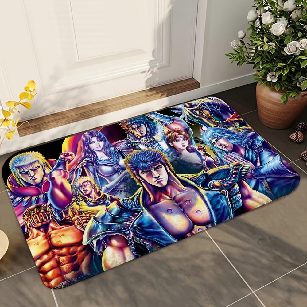 1pc Hokuto No Ken Bathroom Absorbent Mats Anti-Slip Mats Home Decor Supplies Carpets Home Kitchen Floor Mats