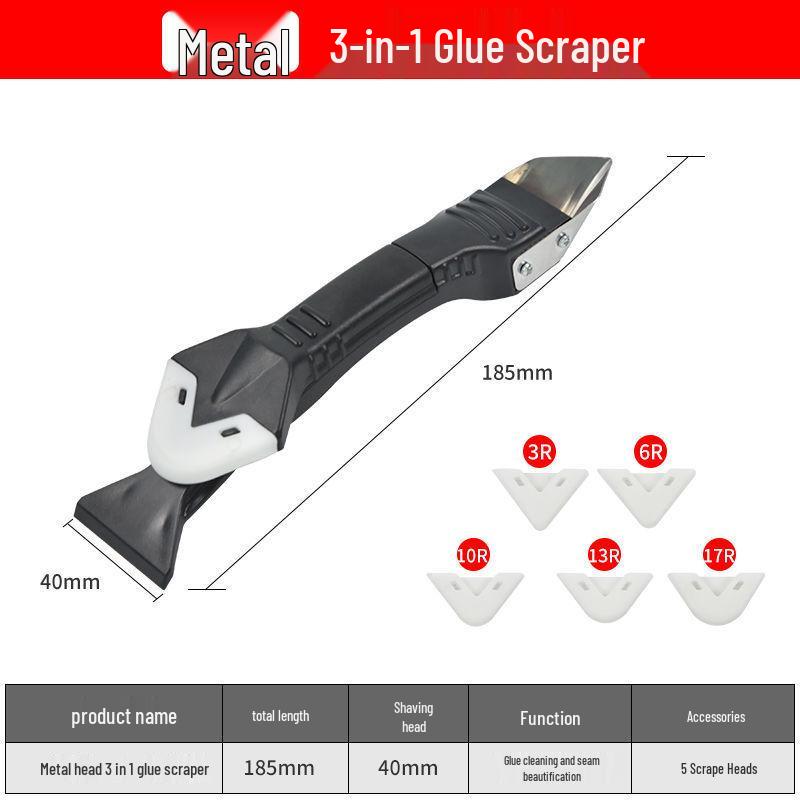Multi-functional Glue Removal and Edge Trimming Tool for Glass and Caulking