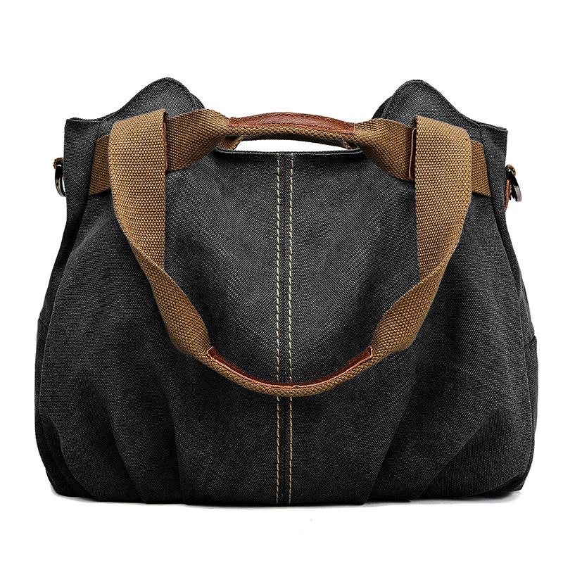 Sac bandoulière et sac à main décontracté en toile style coréen rétro 2026 pour femmes