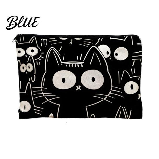 Durable Stitched Bag Cat Printed Storage Bag with Smooth Zipper