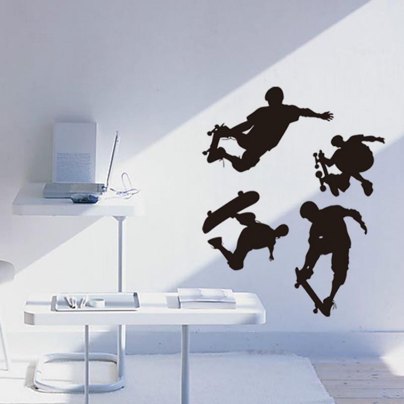 Kreative Wandaufkleber Wohnzimmer Schlafzimmer Dekoration Malerei Skateboarden Cooler Junge