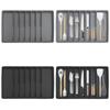 Flexible Silicone Cutlery Tray with Seven Compartments Non Slip Silverware Drawer Organizer Kitchen Utensil Holder