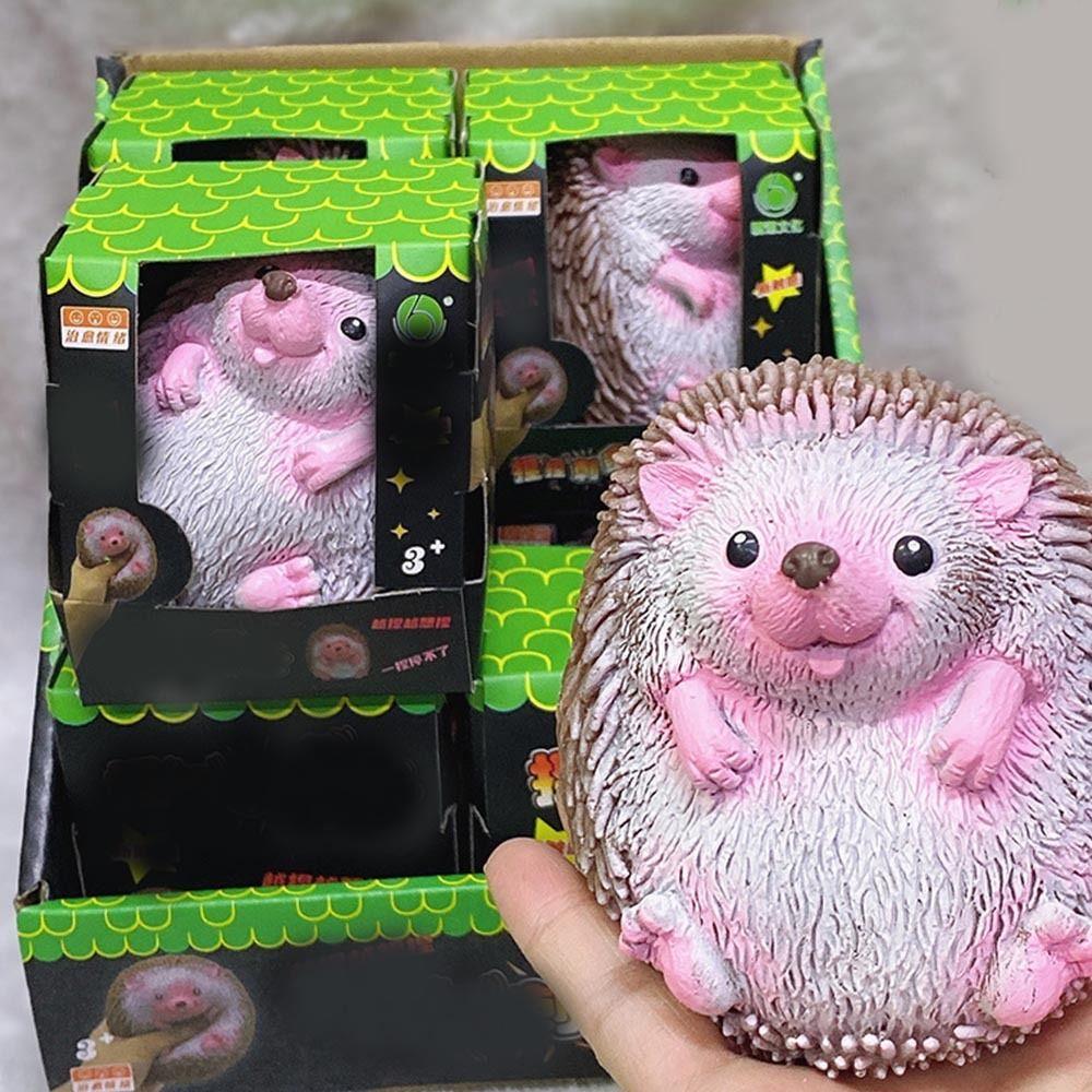 Fun Animals Cartoon Hedgehog Decompression Toys Quick Rebound TPR Squeeze Toys Fidget Toys Kids Fun Birthday Gifts