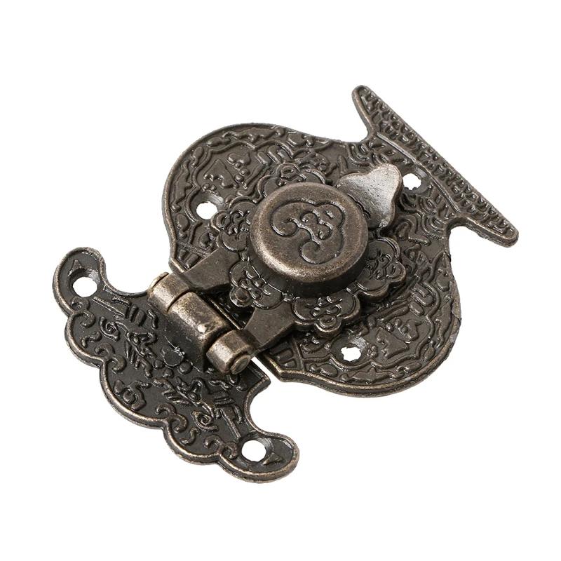 6PC Antique Bronze Hasp Latch Jewelry Wooden Box Mini Cabinet Buckle Lock Decorative jewelry box hardware