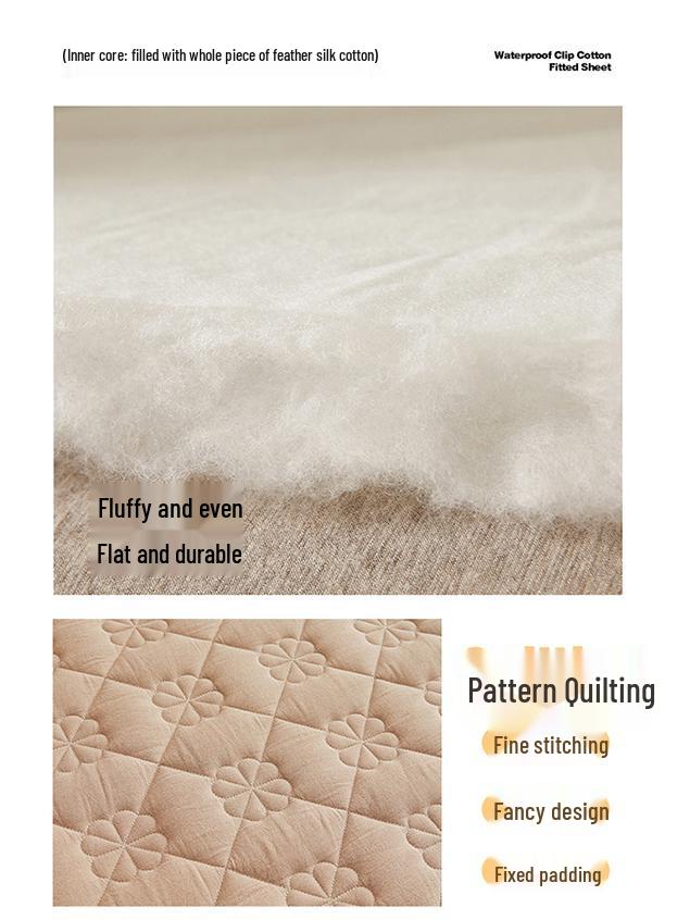 Class A Quilted Waterproof Cotton Mattress Protector - Breathable, Skin-friendly, Non-slip, Anti-stain, Urine-proof, Machine Washable.
