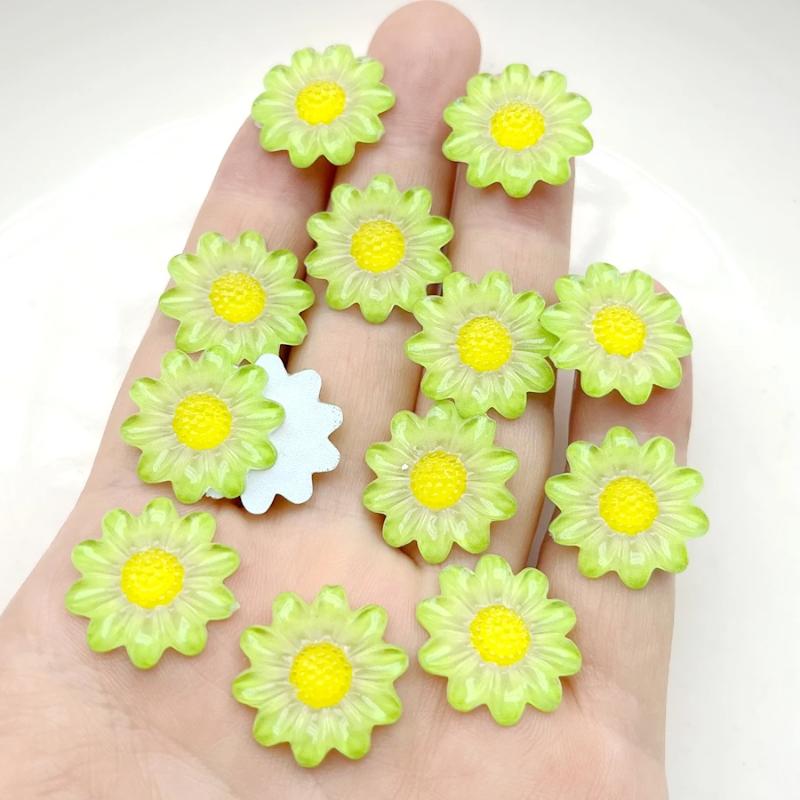 20 Pieces of 20mm Colorful Flower Shaped Rhinestone Flat Back Scrapbook Suitable for DIY Decoration, Jewelry Gift Decoration