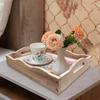 Mandala Pattern Wood Serving Food Trays With Side Handles Large Capacity Housewarming Christmas Gifts For Restaurants Homes