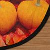 Autumn Red Maple Leaf Pumpkin Round Rug,Washable Soft Circular Floor Mat, Non Slip Low Pile Area Rugs for Kids Room Bedroom