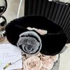 Winter Real Rex Rabbit Fur Scarf Fashion Magnetic Buckle Fur Neck Warmer Thickened Natural Fur Scarf Luxury Camellia Fur Scarf