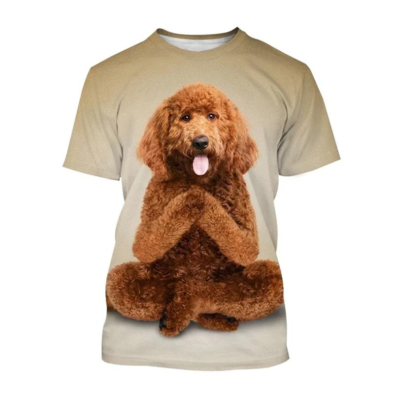 Sommer Lustiges T-Shirt Mit 3D-Aufdruck „Action Dog“ Für Herren, Streetwear, Mode, Lässig, Übergroßes T-Shirt Mit O-Ausschnitt Und Kurzen Ärmeln, Tees, Tops, Kleidung
