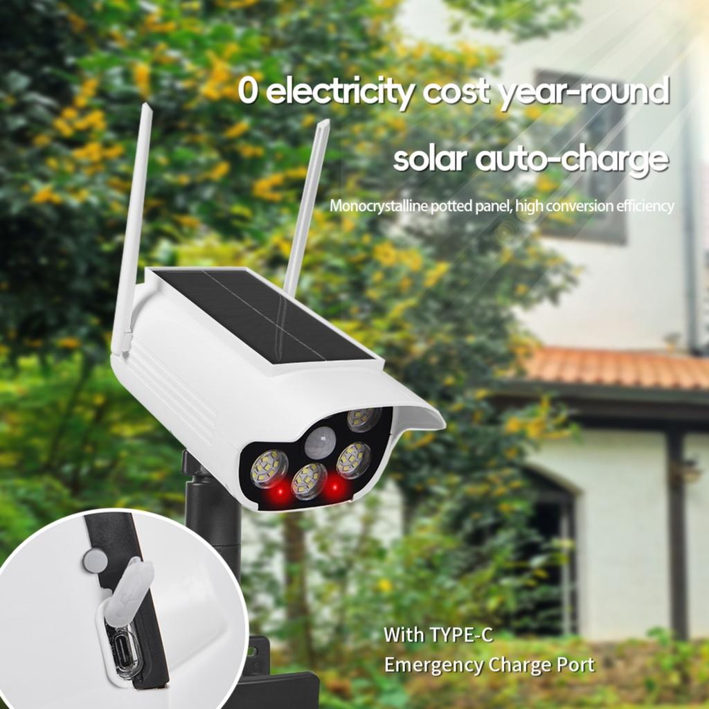 Solar Lights Outdoor Motion Sensor Garden Wall Fence Clip On Light LED Dummy Decoy Fake Security Camera Yard Sensing Lamp