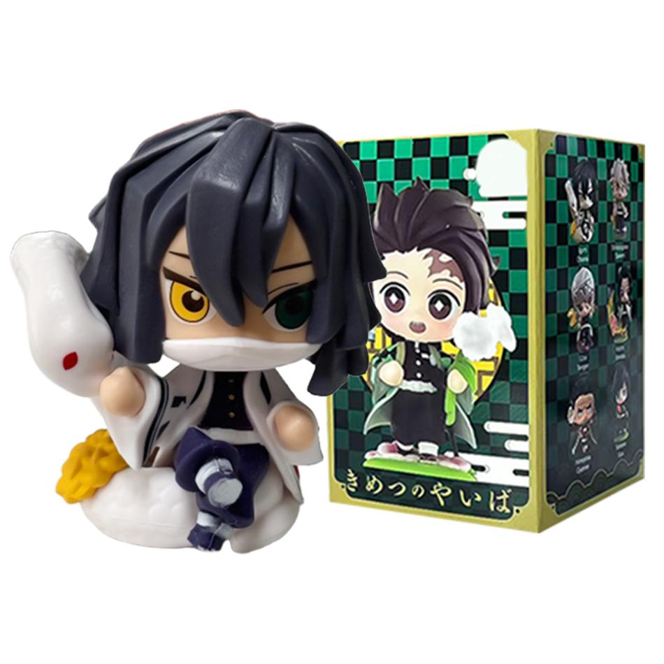 Demon Slayer Tanjiro Kamado Nezuko anime çizgi film figürü kör kutu yaratıcı kişiselleştirilmiş heykel model süs eşyası sürpriz hediye kutusu