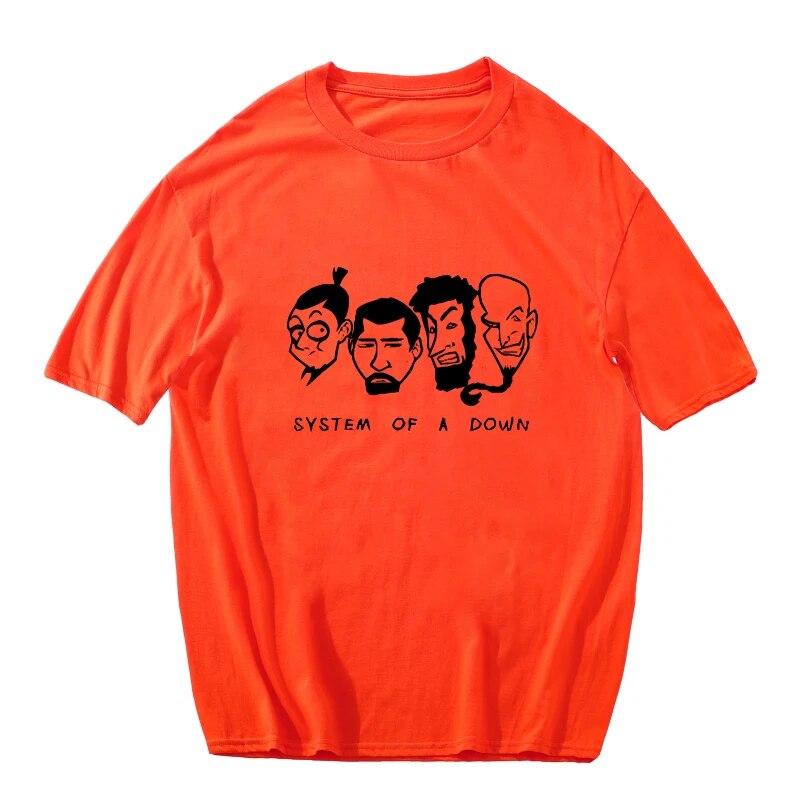 Tričko System Of A Down s kovovou páskou Unisex hipster volné streetwear estetické tričko vintage letní topy tričko Unisex oblečení
