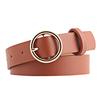 New Round Faux Leather Belt Women's Personality Belt Casual Round Buckle Belt