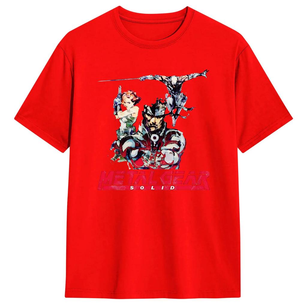 Retro Metal Gear Solid Tshirts Unisex Funny Cotton Tee Shirt Crew Neck Short Sleeve T Shirt Classic Tops