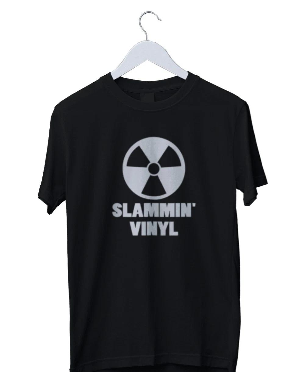 

Unisex Adult Casual Graphic Slammin Vinyl Records Graphic T -Shirt ... L