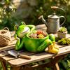 Housewarming Gifts for Gardeners Cute Lying Frog Planter, Decorative Resin Plant Pot, Funny Planting Containers Small Plants Container Succulents