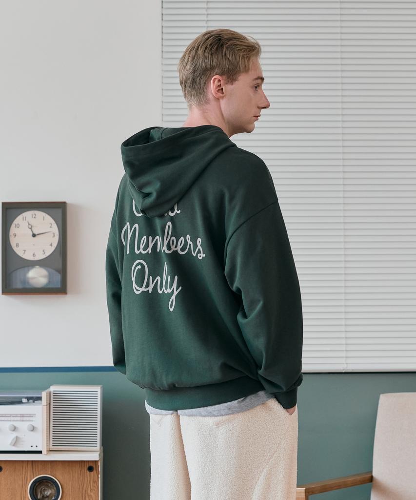 CREW MEMBERS ONLY Back Logo Hoodie Green