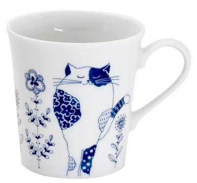 Ceramic Ai Mug, Ronron and Miu, Mino Ware, Microwave and Dishwasher Safe, Made In Japan, 13458
