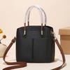 Medium Ladies Pu Tote With Inner Zipper Pocket And Splicing Details Chic Urban