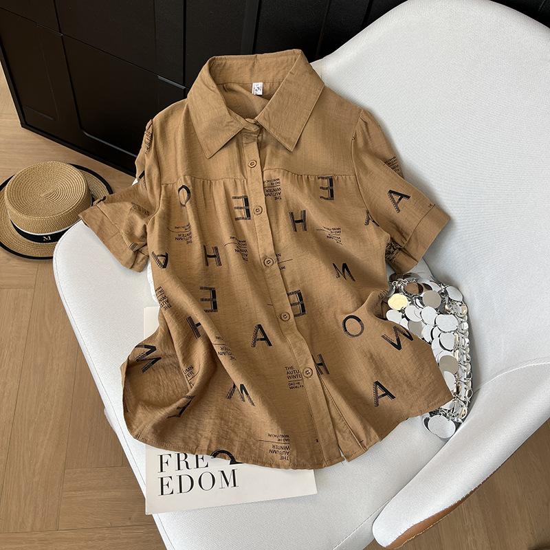 

Large size women s spring and summer new striped shirt, thin and versatile mother s splicing long-sleeved shirt, top outside XXXL [Recommended 138-75kg] хаки