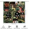 Country Style House Bathroom Shower Curtain Floral Decor Modern Printed Waterproof Bath Rug Mat Green White Pink Black Red Yello