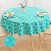 Waterproof Tablecloth Heat -Resistant Round Pvc Table Cloth For Wedding Kitchen Dining Desk Moroccan Table Coat Cover