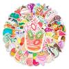 50 Ice Cream Cartoon Graffiti Stickers for Journals, Laptops, Suitcases, Cars, and Scooters.