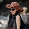 Solid Color Fisherman Hat for Men Women Summer Wide Brim Sunshade Outdoor Hiking Camping Cowboy Cap Unisex Dome Basin Hat